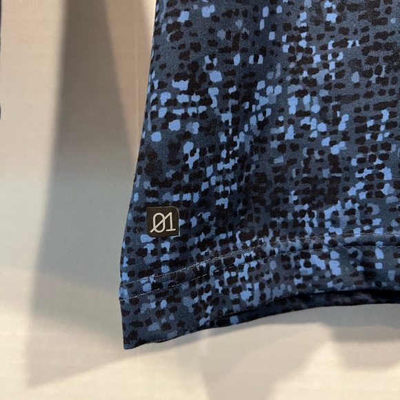 01.Algo Performance Polyester/Spandex Qtr Zip Sweatshirt Men's 2XL Blue - Picture 8 of 10